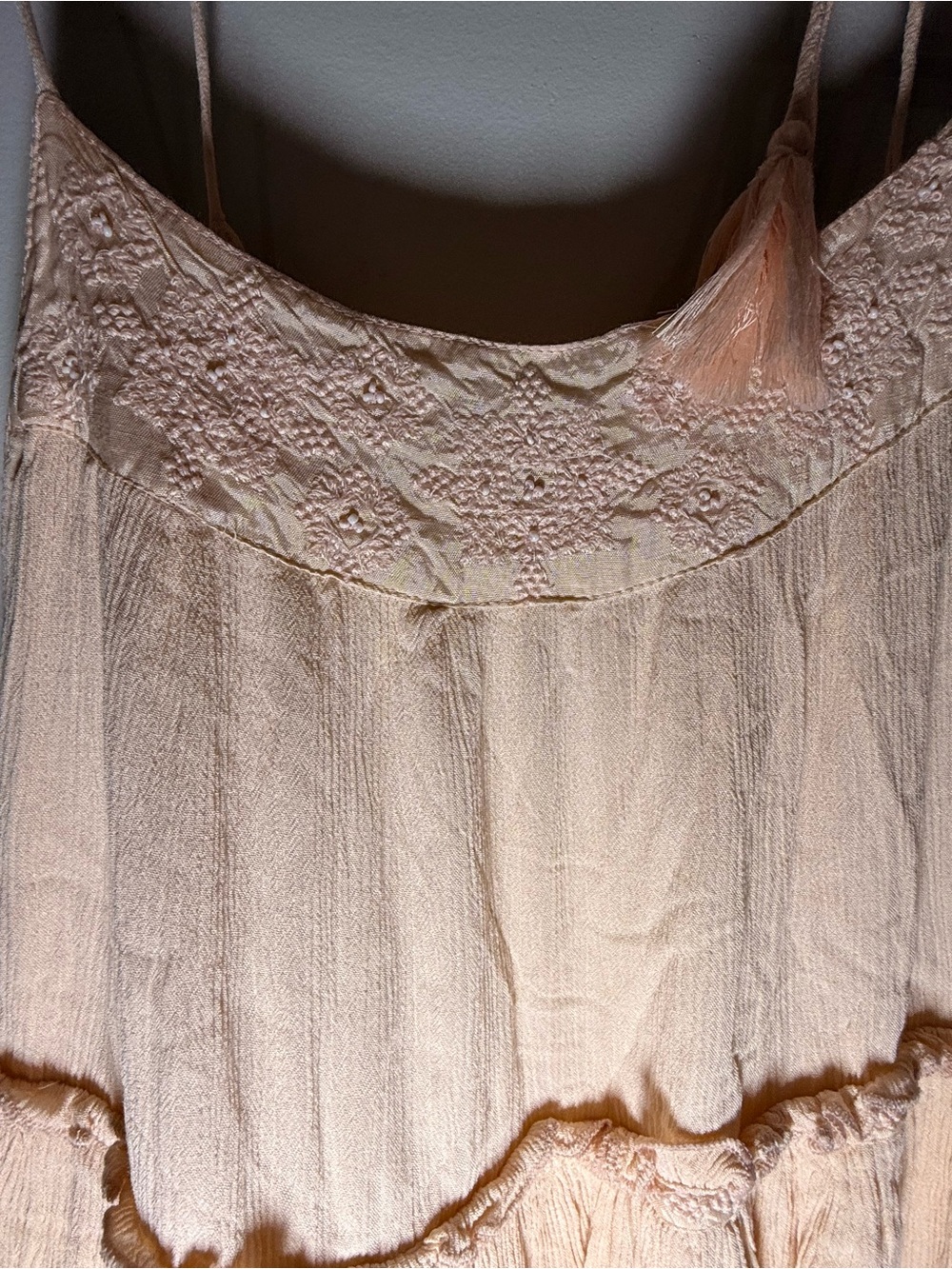 Jackson Rowe Fritz Dress Large Pink Tiered Boho Dress - Picture 4 of 7